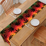 Cannabis Rasta Pattern Print Table Runner