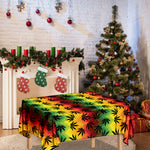 Cannabis Rasta Pattern Print Tablecloth