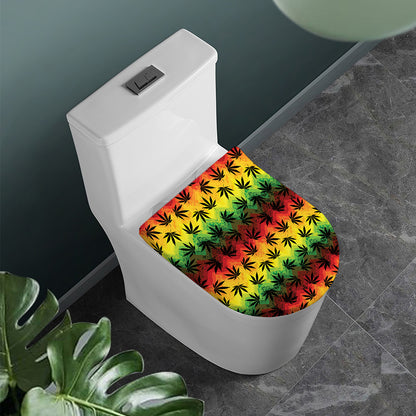 Cannabis Rasta Pattern Print Toilet Lid Cover