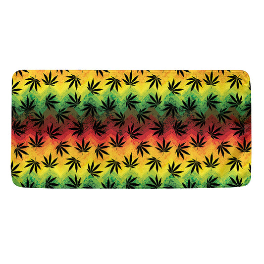 Cannabis Rasta Pattern Print Towel