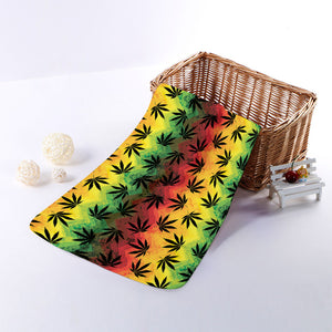 Cannabis Rasta Pattern Print Towel