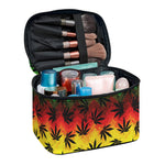 Cannabis Rasta Pattern Print Travel Makeup Bag