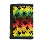 Cannabis Rasta Pattern Print Trifold Wallet
