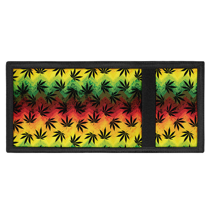Cannabis Rasta Pattern Print Trifold Wallet