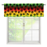 Cannabis Rasta Pattern Print Window Valance