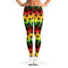 Cannabis Rasta Pattern Print Women's Leggings