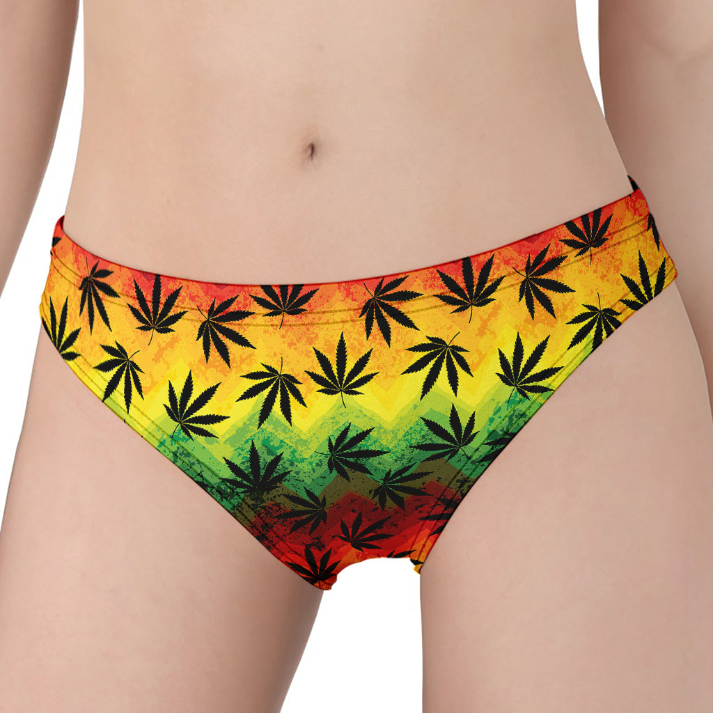 Cannabis Rasta Pattern Print Women's Panties