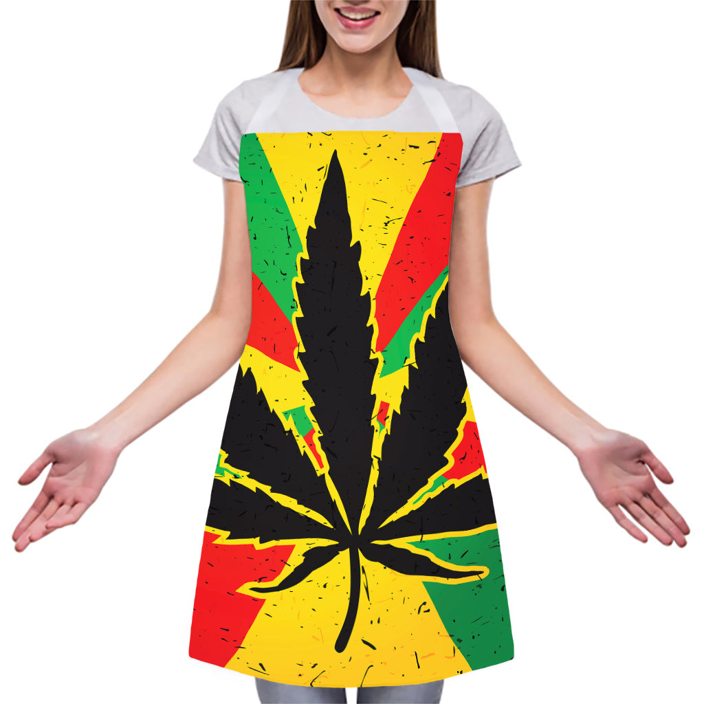 Cannabis Rasta Print Adjustable Apron