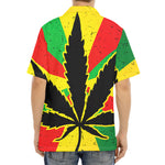 Cannabis Rasta Print Aloha Shirt