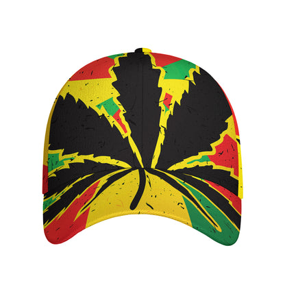 Cannabis Rasta Print Baseball Cap