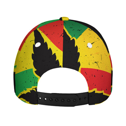 Cannabis Rasta Print Baseball Cap