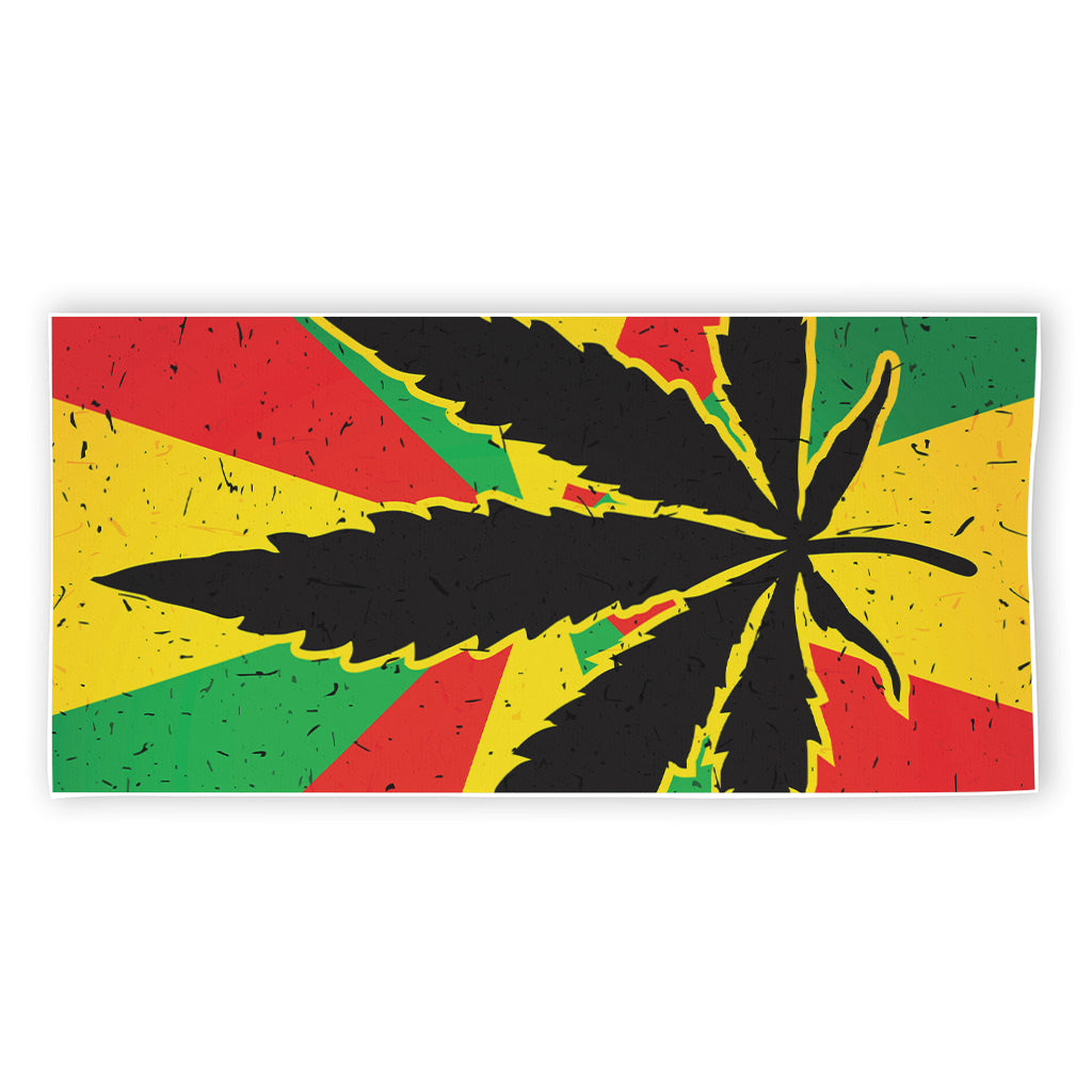 Cannabis Rasta Print Beach Towel