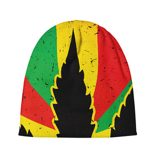 Cannabis Rasta Print Beanie