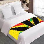 Cannabis Rasta Print Bed Runner