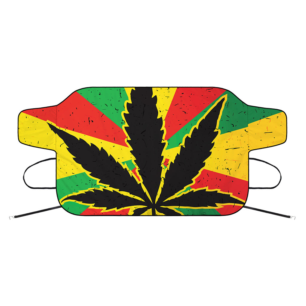 Cannabis Rasta Print Car Windshield Snow Cover