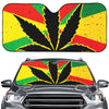 Cannabis Rasta Print Car Windshield Sun Shade