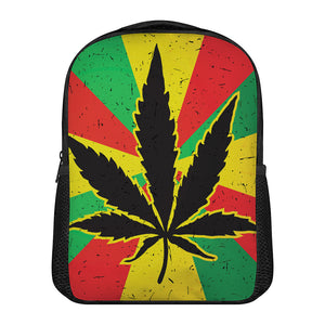 Cannabis Rasta Print Casual Backpack