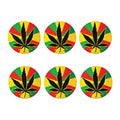 Cannabis Rasta Print Coaster Set