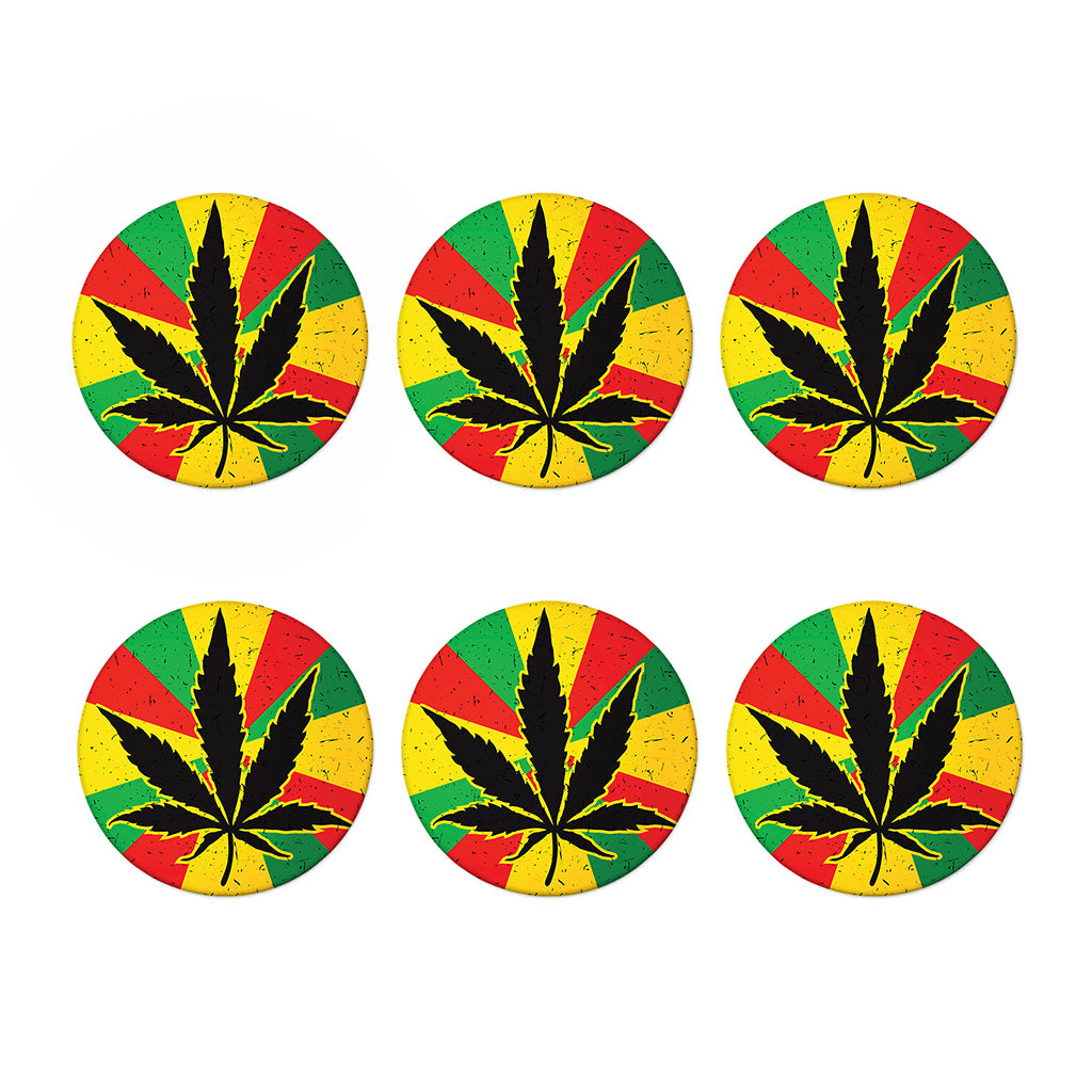 Cannabis Rasta Print Coaster Set