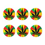 Cannabis Rasta Print Coaster Set