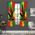 Cannabis Rasta Print Grommet Curtain Panels