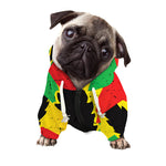 Cannabis Rasta Print Dog Zip Up Hoodie