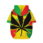 Cannabis Rasta Print Dog Zip Up Hoodie