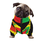 Cannabis Rasta Print Dog Zip Up Jacket