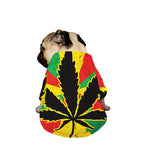 Cannabis Rasta Print Dog Zip Up Jacket