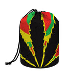 Cannabis Rasta Print Drawstring Makeup Bag