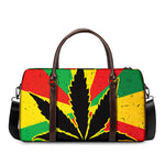 Cannabis Rasta Print Duffle Bag