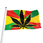 Cannabis Rasta Print Flag