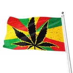 Cannabis Rasta Print Flag