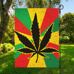 Cannabis Rasta Print Garden Flag