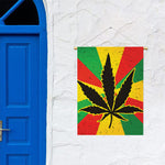 Cannabis Rasta Print Garden Flag