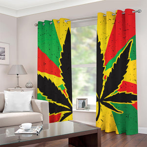 Cannabis Rasta Print Grommet Curtains