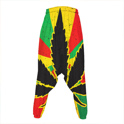 Cannabis Rasta Print Hammer Pants