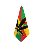 Cannabis Rasta Print Hand Towel