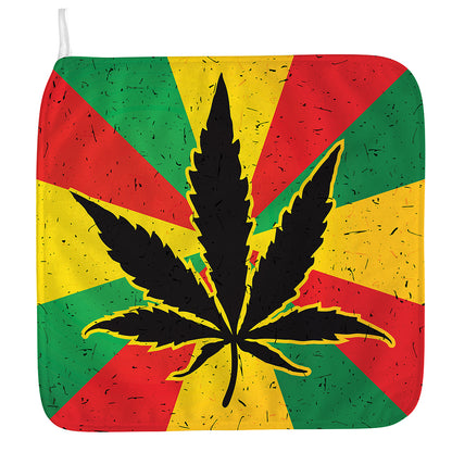 Cannabis Rasta Print Hand Towel