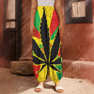 Cannabis Rasta Print Harem Pants