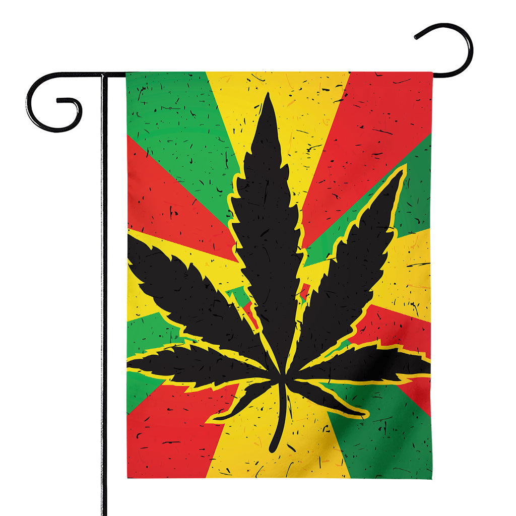 Cannabis Rasta Print House Flag