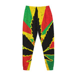 Cannabis Rasta Print Jogger Pants