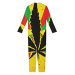 Cannabis Rasta Print Jumpsuit