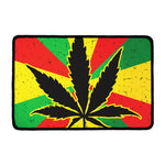 Cannabis Rasta Print Kitchen Mat