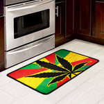 Cannabis Rasta Print Kitchen Mat