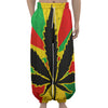Cannabis Rasta Print Lantern Pants
