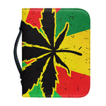Cannabis Rasta Print Leather Bible Cover