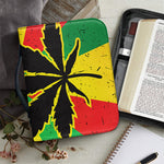 Cannabis Rasta Print Leather Bible Cover