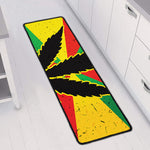 Cannabis Rasta Print Long Kitchen Mat