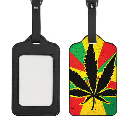 Cannabis Rasta Print Luggage Tag